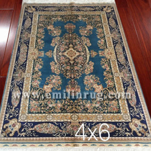 2.5'x4' Handwoven Silk Carpet Four Seasons Traditional Exquisite Area Rug  W08A